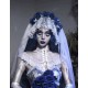 Blood Supply Vampire Bride Spine Collar with Detachable Back Veil(Full Payment Without Shipping)